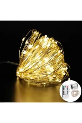 YASİMA Pil Ile Çalışan Peri Led Işık Kumandalı Animasyonlu Pil Led 10 Metre Çok Amaçlı Aydınlatma