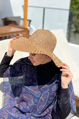 Remsa Taşlı Hasır Şapka RŞ-96 Beyaz