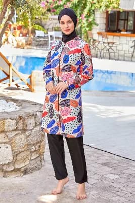 Paraşüt Tam Kapalı Tesettür Mayo Brıanna 8285 Siyah