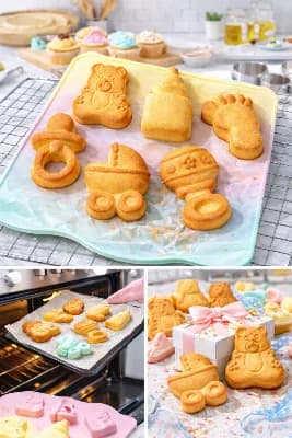 Bebek Temalı Silikon Kek Kalıbı 6 Gözlü Baby Shower Kurabiye & Kek Kalıbı