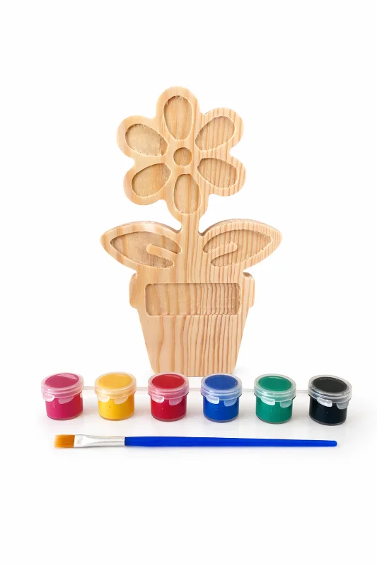 Vuud Ahşap Çiçek Boyama Seti - Montessori Yaklaşımından İlham Alan Çocuk Etkinliği