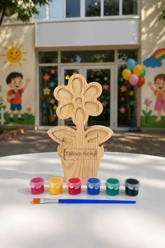 Vuud Ahşap Çiçek Boyama Seti - Montessori Yaklaşımından İlham Alan Çocuk Etkinliği – 4. görsel