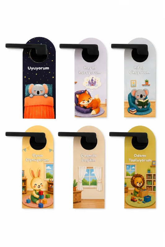 Vuud Çocuk Odası Kapı Kolu Askısı (6'lı Paket) – 4. görsel