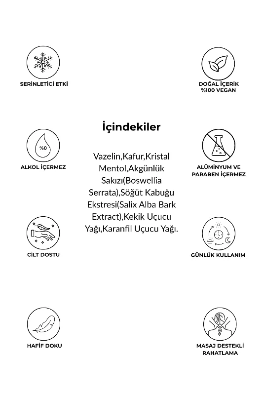 Bitkisel Masaj Kremi 100 ml*2 Mentollü Ferahlatıcı Masaj Kremi Akgünlük Söğüt Kabuğu Kafur İçerikli
