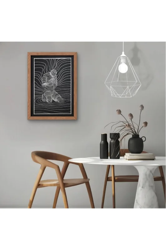 Optik Lin'e Art İllüstrasyon Nakış işleme Tablo