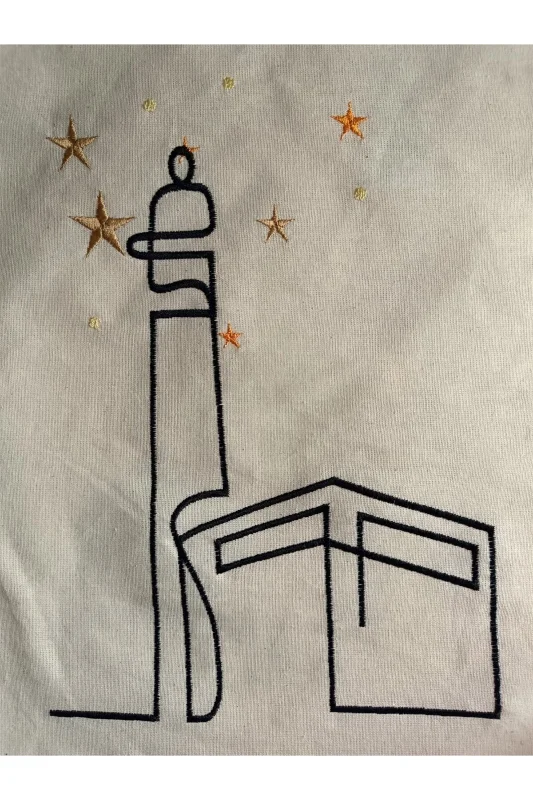 Kabe Nakış işlemeli ham bez çanta