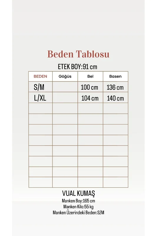Zerbeste Astarlı Vual Etek-AS3065 Haki – 4. görsel