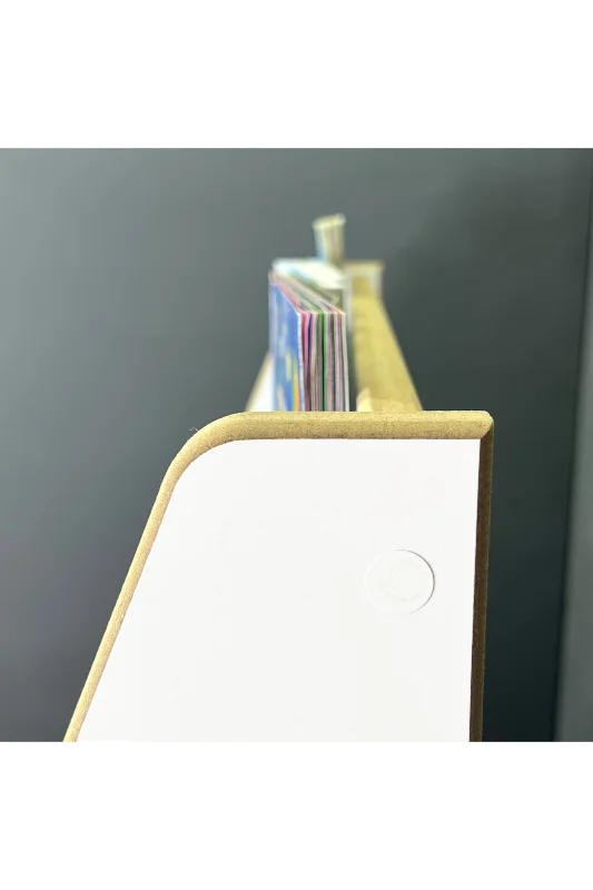 Melis 4 Raflı Kitaplık - Montessori Kitaplık - Çocuk Odası Kitap Rafı - Yerden Kitaplık