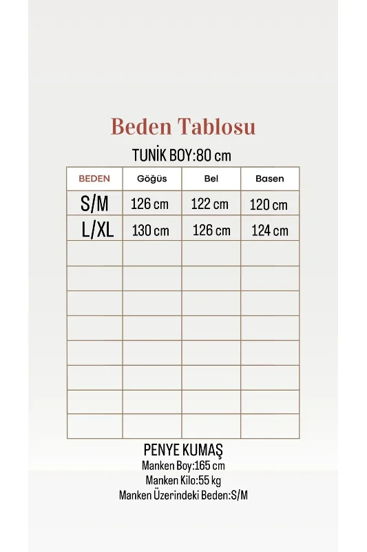 Mahay Kalp Nakışlı Yırtmaçlı Tunik-SS13074 Beyaz – 4. görsel