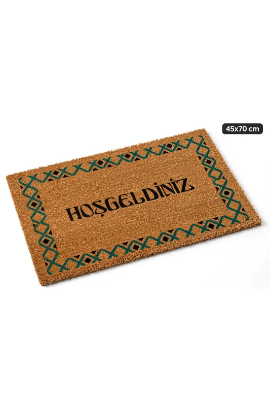 Coco CC015A Hoşgeldiniz Desenli Kalın Kaymaz Taban Nem Alıcı Şık Tasarım Kapı Önü Paspası 45x75 cm – 2. görsel
