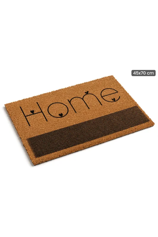 Coco CC021A Home Desenli Kalın Kaymaz Taban Nem Alıcı Şık Tasarım Kapı Önü Paspası 45x75 cm – 3. görsel