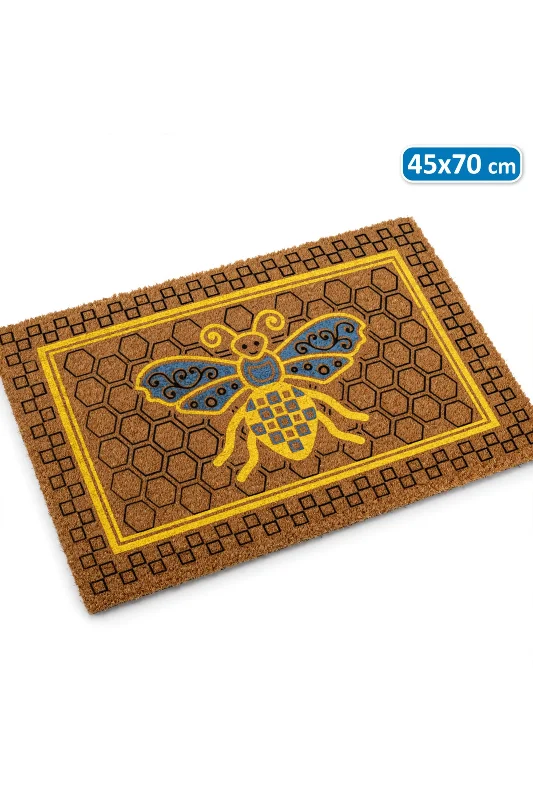 Coco CC030A Arı Desenli Kalın Kaymaz Taban Nem Alıcı Şık Tasarım Kapı Önü Paspası 45x75 cm – 3. görsel
