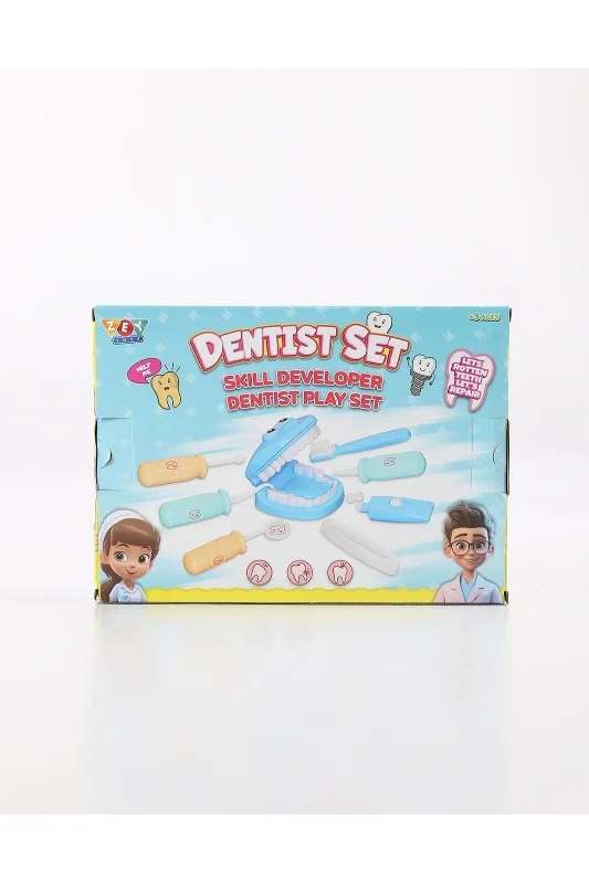 Dişçi Seti Aya – Alt ve Üst Çeneden Oluşan Diş Takımı ve 9 Parça Dişçi Aletleri - Rol Yapma Seti – 2. görsel