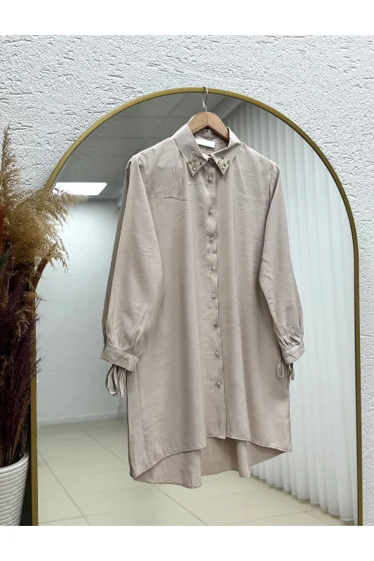 Özden Yakası Taşlı Uzun Tunik-ZN2090 Taş – 2. görsel