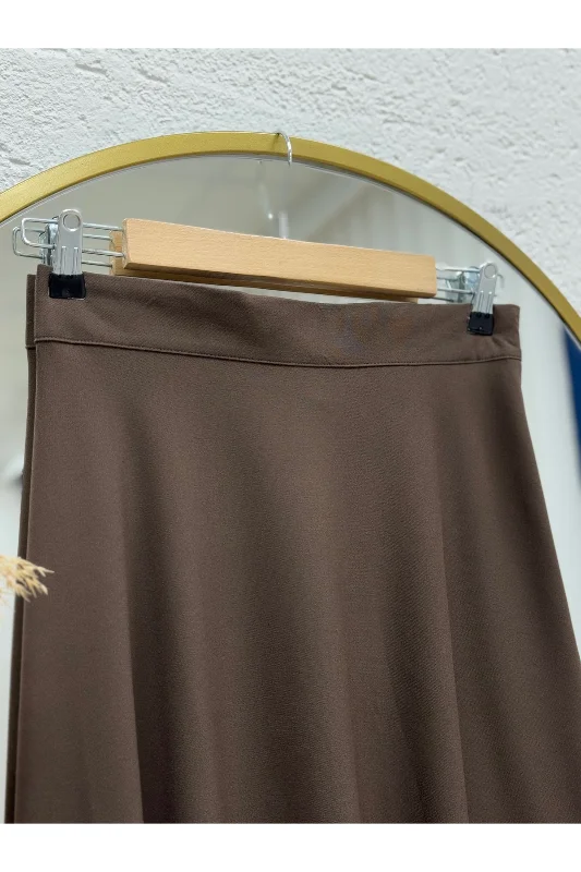 Fayetta Kloş Daisy Etek-EK716 Kahve – 3. görsel