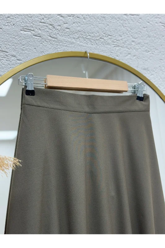 Fayetta Kloş Daisy Etek-EK716 Haki – 3. görsel