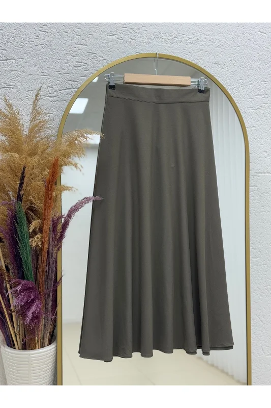 Fayetta Kloş Daisy Etek-EK716 Haki – 2. görsel