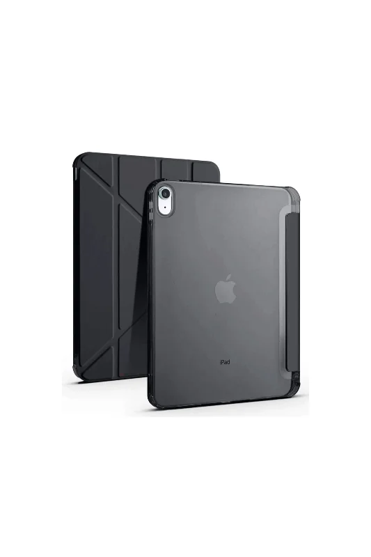 Apple iPad 2022 10.9 (10.nesil) Kılıf Kalemlikli Standlı Sağlam Tablet Kılıfı