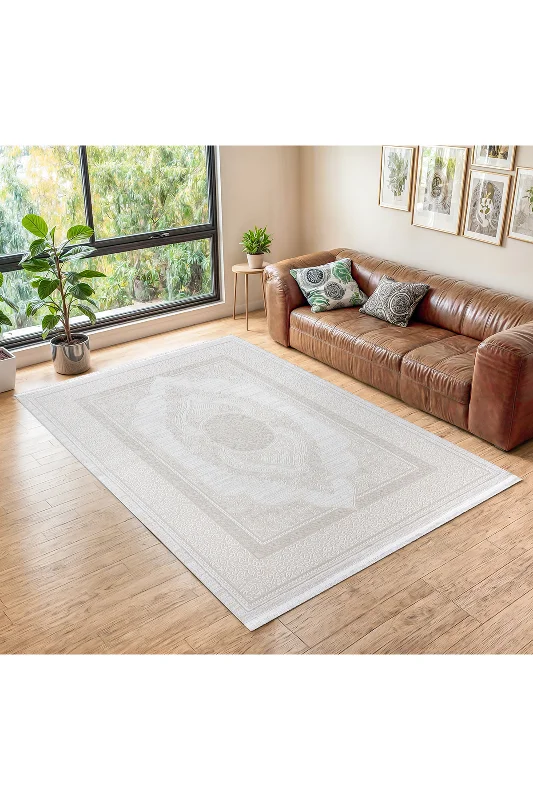 Krem 7105 Modern Desen Doğal Taban Tozumaz Salon Koridor Mutfak Çocuk Oturma Odası Halısı Yolluk – 2. görsel