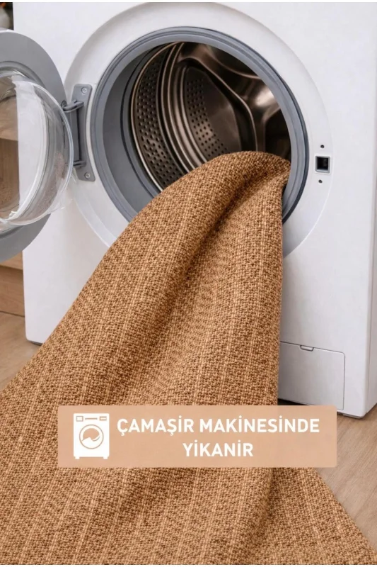 Jüt Sisal Özel Ölçü Kaymaz Tabanlı Yıkanabilir İç ve Dış Mekan Bahçe Balkon Koridor Mutfak Halısı – 4. görsel