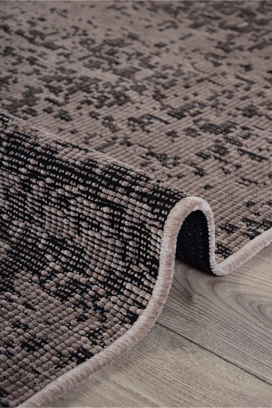 Bej Şönil Kilim Saçaklı Tozumayan Makinede Yıkanabilir Kaymaz Taban Halı Yolluk