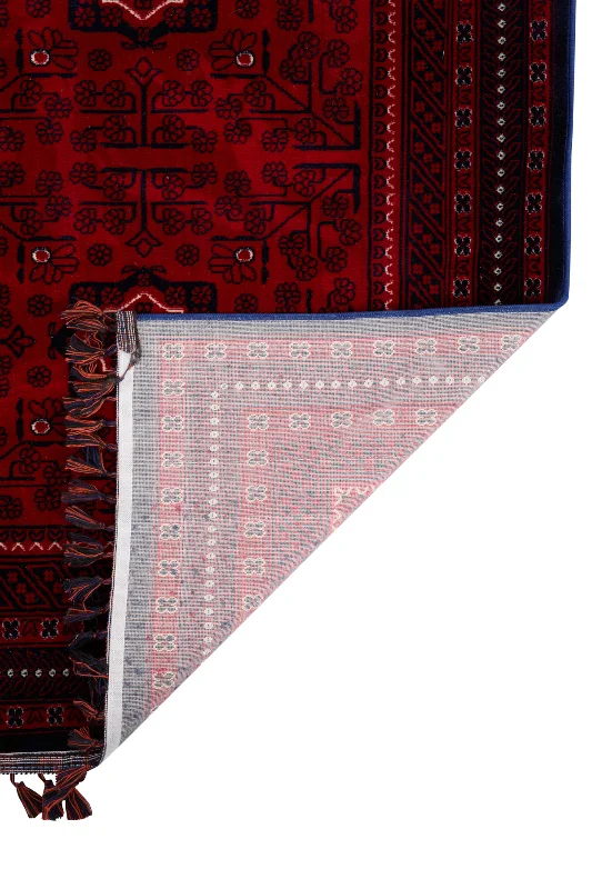 Otantik Bambu İnce Premium Kaymaz Taban Yumuşak Kolay Temizlenen Etnik Afgan Salon Koridor Halısı