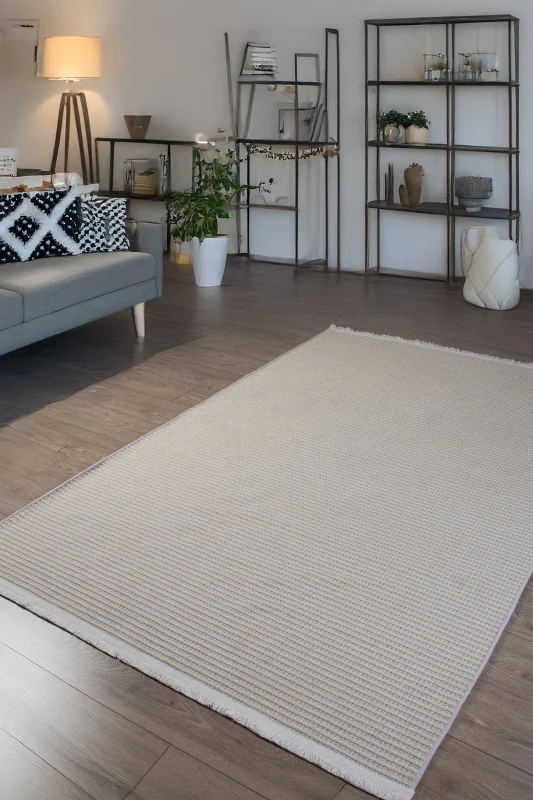 Beyaz İskandinav Sisal Yıkanabilir Kaymaz Tabanlı Kilim Yolluk Oturma Odası Mutfak Halısı