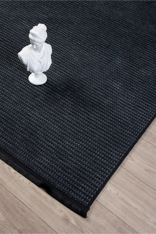 Antrasit İskandinav Sisal Yıkanabilir Kaymaz Tabanlı Kilim Yolluk Oturma Odası Mutfak Halısı