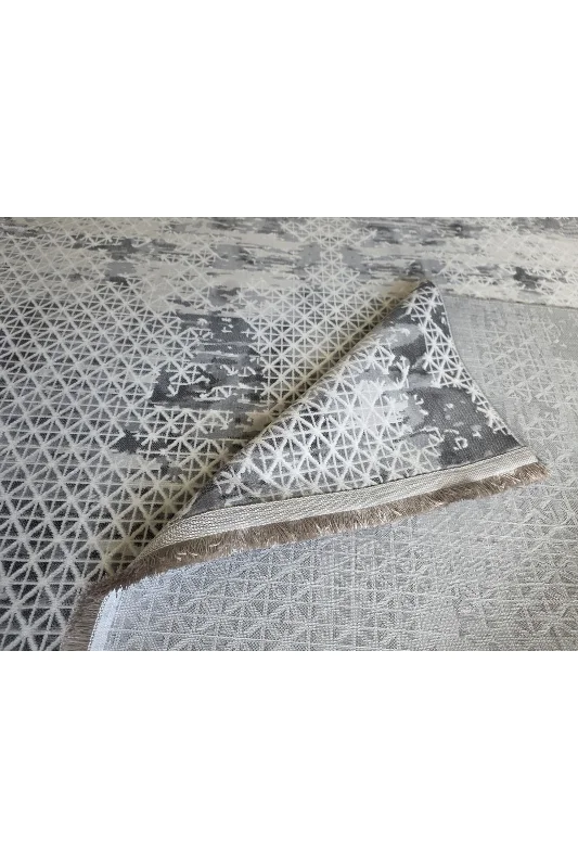 Gri Bambu Yumuşak Sık Dokuma Özel Kesim Salon Koridor Oturma Odası Halısı