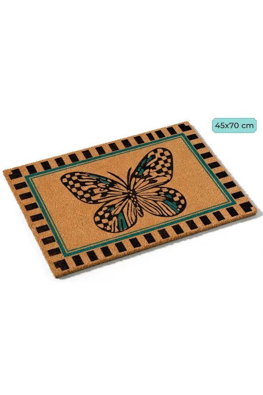 Coco CC020A Kelebek Desenli Kapı Önü Paspası 45x70