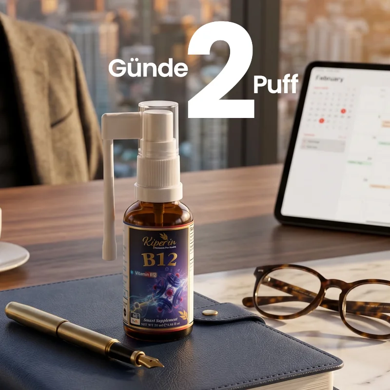 B12 Sprey | 1500 mcg | Yüksek Emilim | Enerji ve Odak Desteği | 20 ml