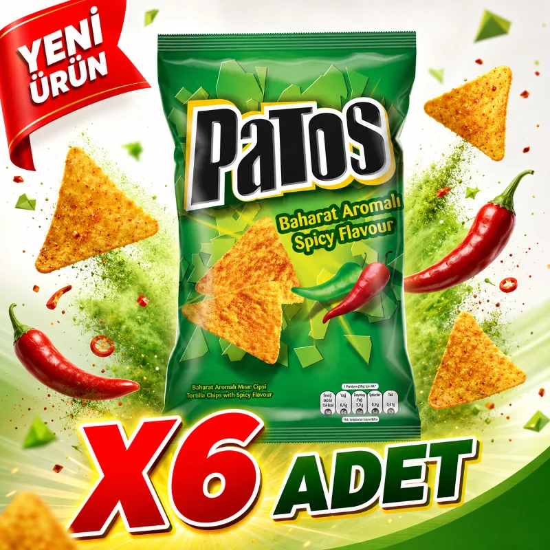 Patos Baharatlı Patates Cipsi