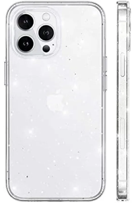 Apple iPhone 15 Pro Max uyumlu Simli Magsafe Şarj Özellikli Şeffaf Sert PC SARARMAZ Kılıf