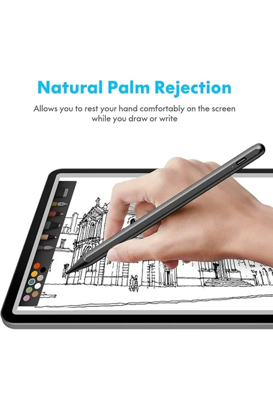 Ipad 2018-2025 Pro11m4 Air11m2-ip10/9/8/7/6 Air5/4/3 Mini6/5 Avuç Içi Reddi Aktif İPad Tablet Kalemi