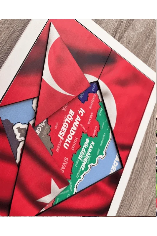 Ahşap Benim Güzel Vatanım Puzzle - Türkiye Yapboz - Eğitici Oyuncak - 5 Yaş ve Üzeri Eğitime Yardımc – 2. görsel