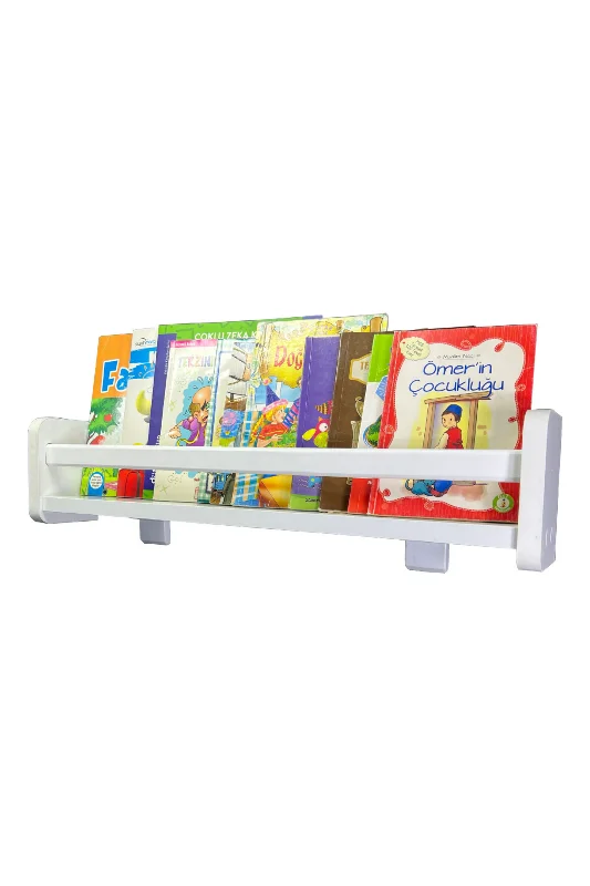 Carmen Tek Raflı Kitaplık - Çocuk Odası Eğitici Montessori Kitaplık Bebek Odası Kitaplık