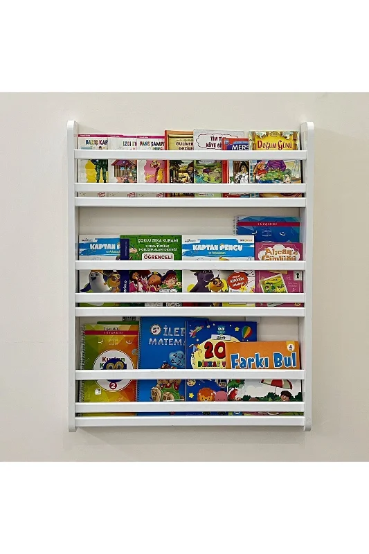 Safir 3 Raflı Kitaplık - Montessori Çocuk Odası Eğitici Kitaplık Raflı