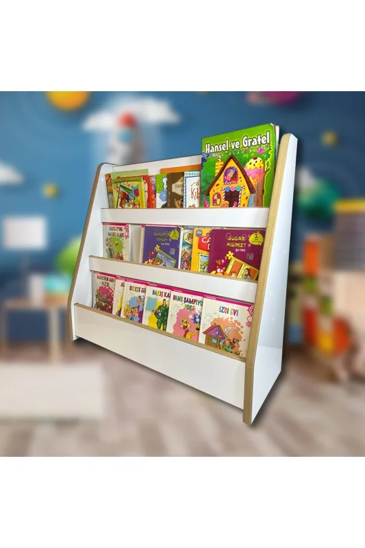 Melis 3 Raflı Kitaplık - Bebek Çocuk Oyun Odası Melis 3 Raflı Montessori Kitaplık
