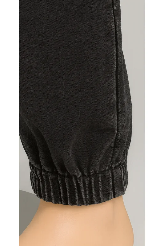 ENDİ&Cİ Erkek Çocuk Siyah Kot Pantolon Lastikli Paça – 3. görsel