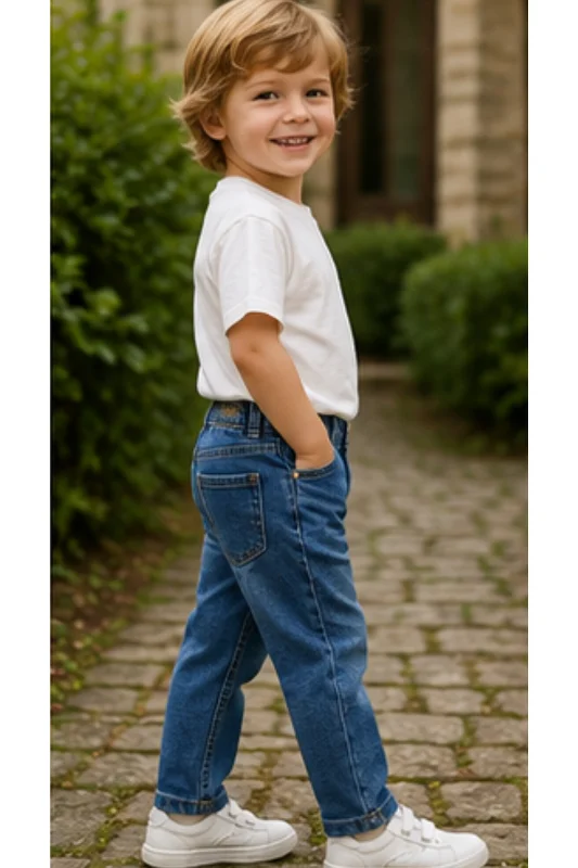 Erkek Çocuk Mavi Skinny Jeans Pantolon – 4. görsel