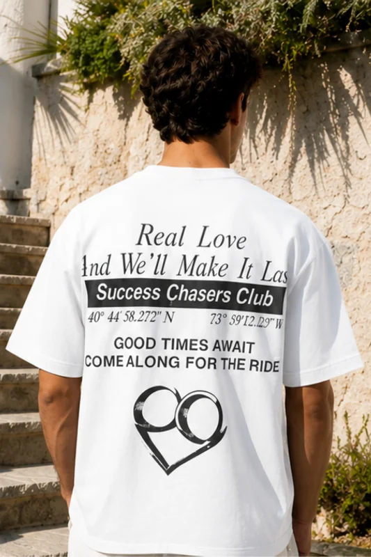 Erkek Streetwear Oversize Baskılı Kısa Kollu Tişört