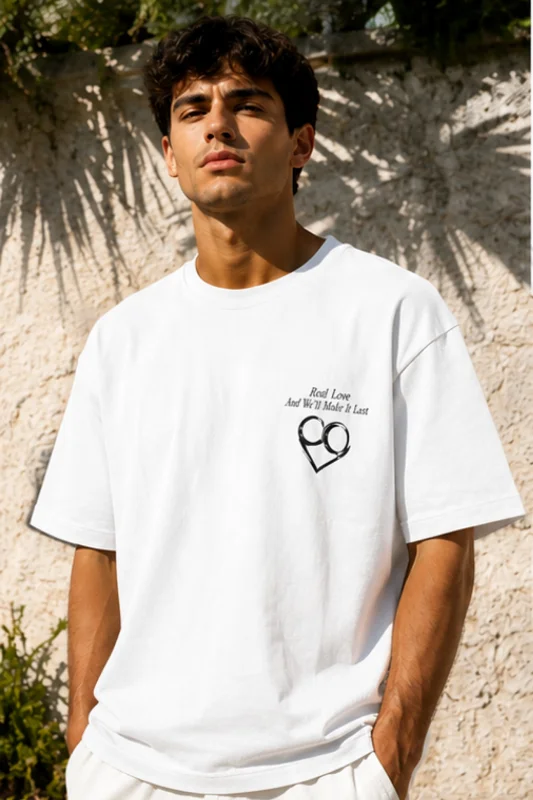 Erkek Streetwear Oversize Baskılı Kısa Kollu Tişört