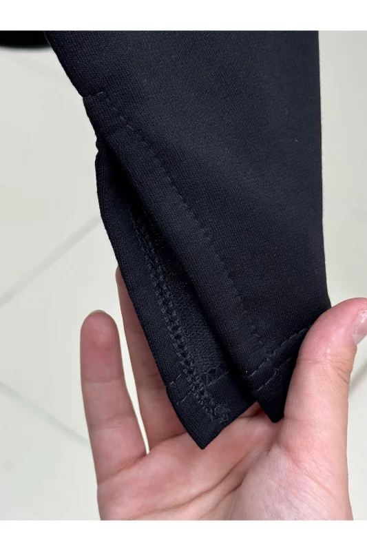 Laleay Zarif 5 Papatya Nakışlı Bluz-SS13148 Siyah
