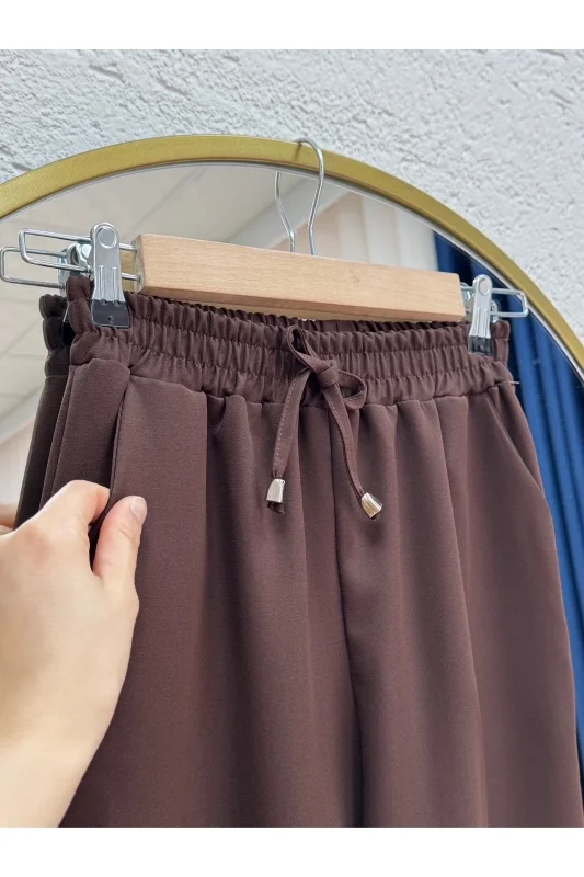 Asya Havuç Paça Pantolon-MT1444 Kahve – 3. görsel