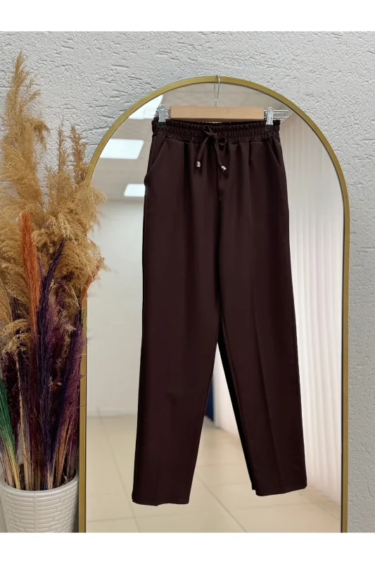 Asya Havuç Paça Pantolon-MT1444 Kahve – 2. görsel
