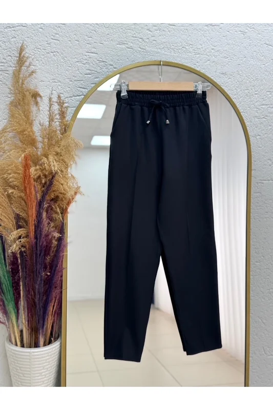 Asya Havuç Paça Pantolon-MT1444 Siyah – 2. görsel