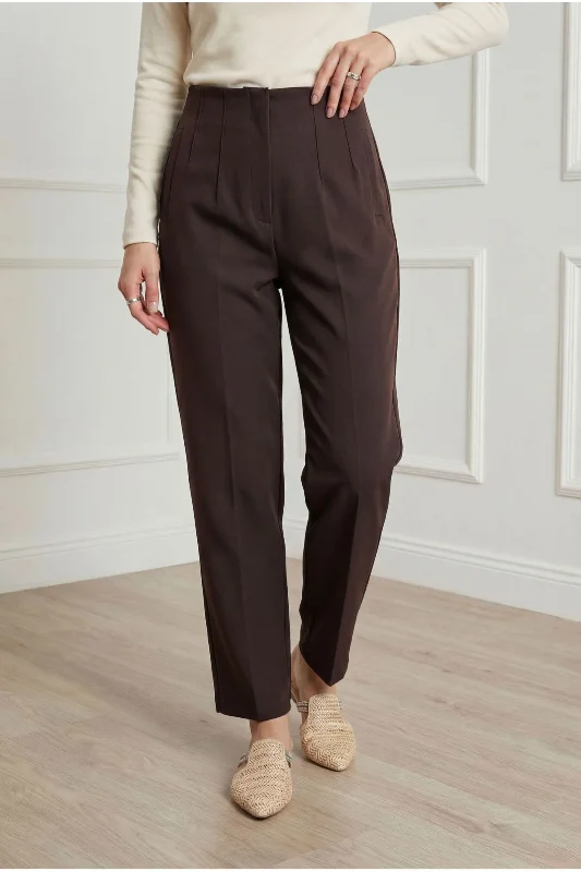 Beren Gizli Cepli Pantolon-MT1508 Kahve