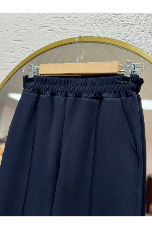 Elanur Çımalı İspanyol Paça Pantolon-MT4722 Lacivert – 2. görsel
