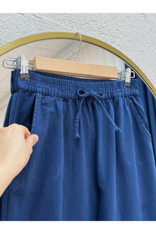 Elnur Düz Paça Gabardin Pantolon-MA3654 Lacivert – 3. görsel