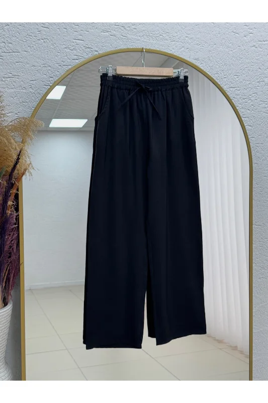 Tılsım Geniş Paça Pantolon-MT8214 Siyah – 2. görsel